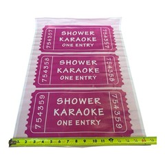 Shower Karaoke Cloth Poster Tapestry 24×16.5 in Novelty Ticket Wall Art