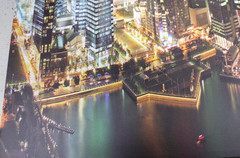 City Skyline Wall Decor Print At Dusk 40 in x 32 in. Stunning!