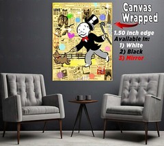 Alec Monopoly Sunday Scroll Art Print | Mounted Canvas | Framed Canvas |Acrylic
