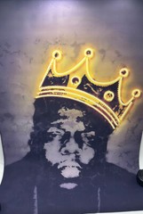 Canvas Neon Style Biggie Poster Hip Hop Rapper Wall Art Print 40x60cm US SELLER