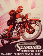17398.Wall Decor Poster.Interior Art.Standard Motorcycle Ad German Racing 1930s