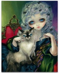 Strangeling Princess With A Ragdoll – 11×14 Unframed Art Print Poster – Decor