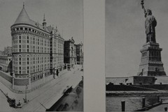 Antique New York City 1904 Art Print Statue of Liberty Subway System Wall Art