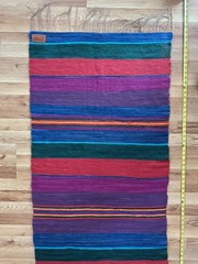 AFRICA LOOM THIN MULTICOLORED FABRIC WALL HANGING WITH HANGER 100″ x 30″