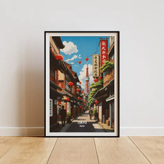 Japan Travel Fuji Mountain Kyoto Osaka City Landscape Posters and Prints Canvas