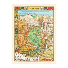 Old Map of Yosemite National Park, CA 1931 – Vintage Yosemit