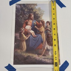 Jesus Loves The Little Children ✅ Christian Canvas Wall Art Poster Print 8×10”