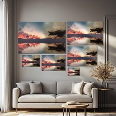 Dragon Fire Wall Art Print Canvas Game Of Thrones Daenerys Targaryen Fantasy