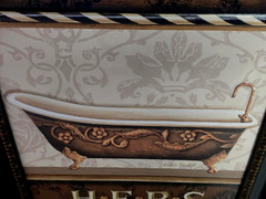 HIS & HERS 3D 2 pc SET by LISA AUDIT 2010 Bathroom Prints FRAMED (14″ x 17″)