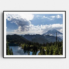 Mount Rainier Washington Mountain Landscape Wall Art Poster Print
