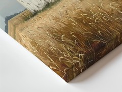 Wall Art Weathered Barn With Flag Canvas Quiet Rural Americana