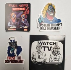 THEY LIVE Movie (1988) STICKERS 4 PACK LOT 🎬 🎞 🎥 🎦 📽 🎟