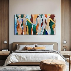 Neutral Abstract Canvas Wall Decor Figures Posters Line Art Large Wall Art fo…