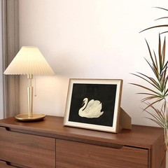 Vintage Framed Wall Art for Living Room, Vintage Swan Canvas Oil Pain