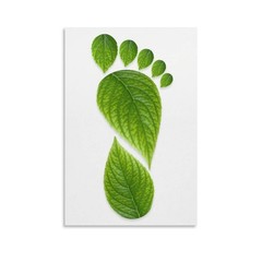 Art Poster Footprint Office Unframed Inside Canvas Artwork 12×18 Inch 1-Piece