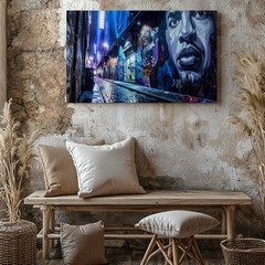 Neon Alley Canvas Vibrant Urban Graffiti And Street Art Scene Wall Art