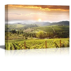 Canvas Prints – Chianti Vineyard Landscape in Tuscany, Italy- 32″ x 48″