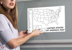 United States Map – USA Poster, US Educational Map – with State 2 Letter Abbr…