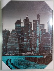 -3 Panel- NewYork City Panoramic Skyline Canvas Wall Art (12″ x 16″) NEW/SEALED