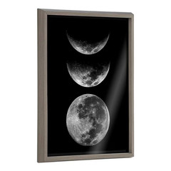 Blake Mod Moon It’S Just a Phase by the Creative Bunch Studio Framed Glass Art P