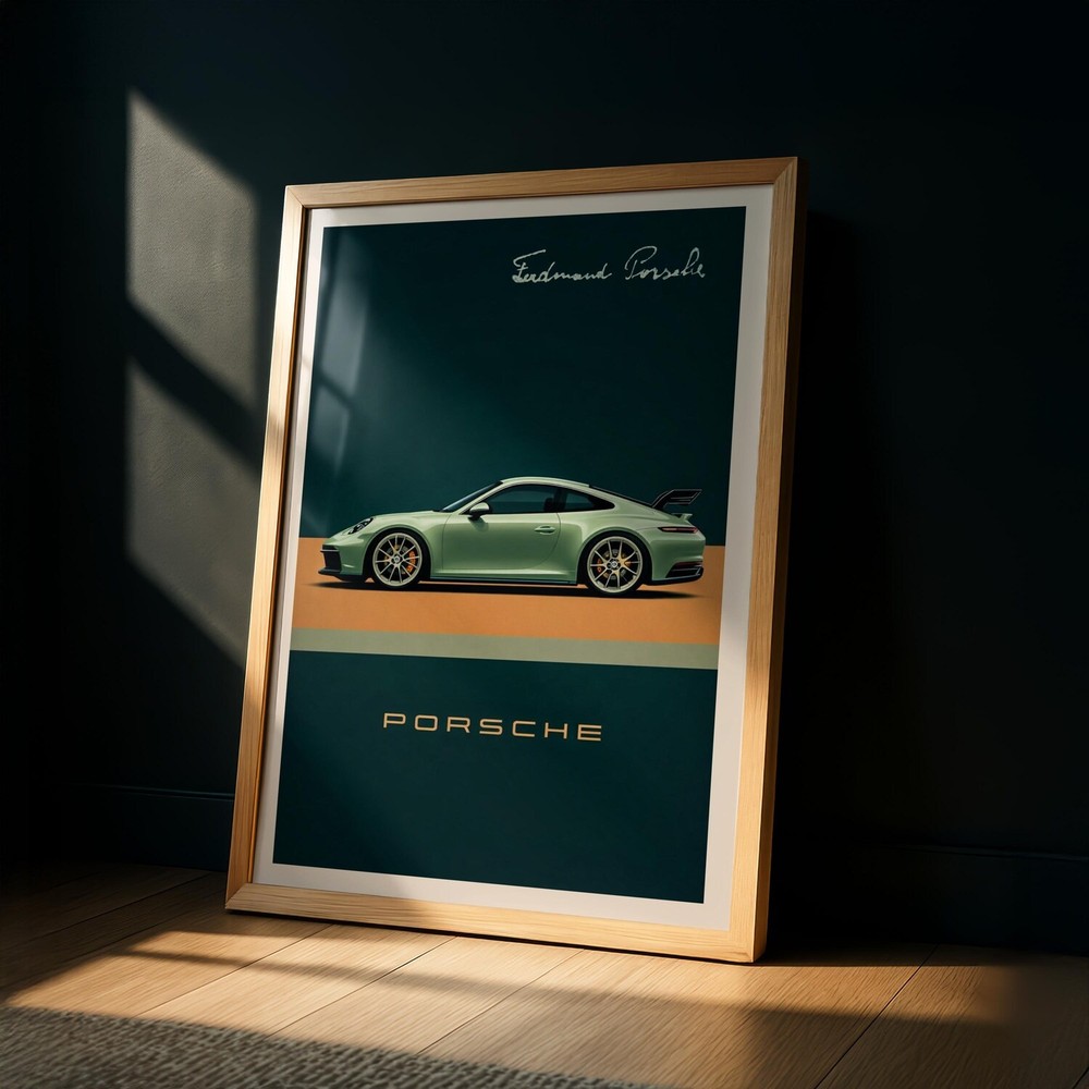 Porsche 911 Print – Modern Automotive Wall Art Poster Decor