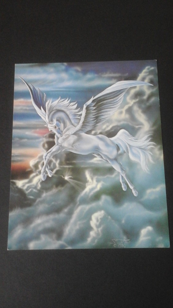 8×10 Unicorn in the Clouds Fantasy art print
