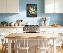 Funny Food Kitchen Wall Art Print, Pictures Food Canvas Prints Dining Room Ki…