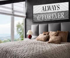 Always and Forever – Large Canvas (Not Printed on Wood) – Stretched – Headboard