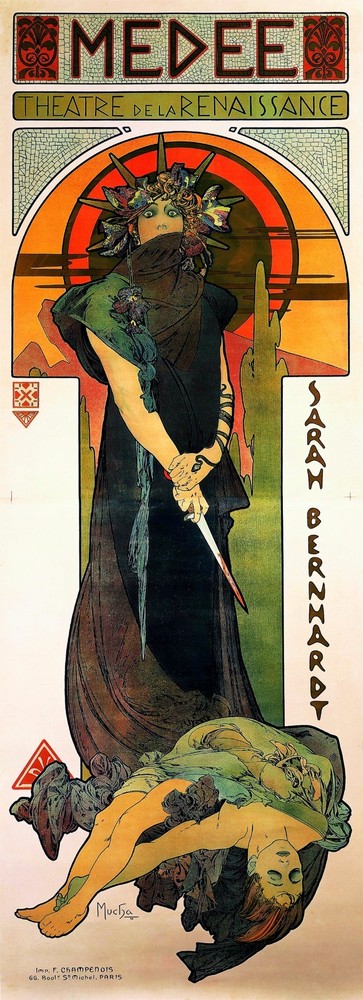 ALFONS MUCHA MEDEA ART NOUVEAU GICLEE PRINT FINE CANVAS