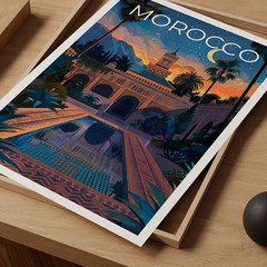 Morocco Travel Poster, Morocco Wall Art, Morocco Poster, Africa Poster
