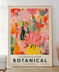 Modern Mexican Cactus Poster – Colorful Botanical Wall Art Home Decor