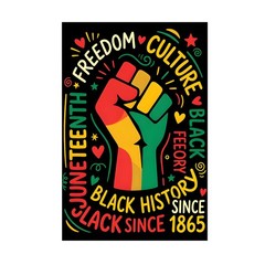 Juneteenth Black History – Freedom Culture Black Since 1865 – POSTER 20″x30″