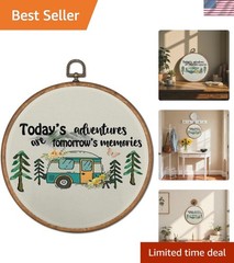 Charming 10×10 Inch Framed Camping Wall Art – A Memorable Adventure Decor