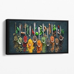 Spoons With Spices Kitchen Food Decor Canvas Wall Art Print