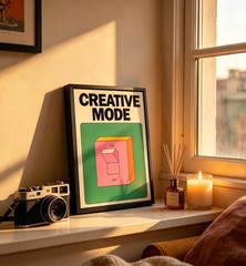 Framed Abstract Creative Canvas Wall Art,Funny Aesthetics Painting Picture Wa…