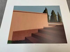 GRETCHEN DOW SIMPSON Florence, Italy SIGNED 20.25″ x 22.75″ Serigraph 1992 Conte