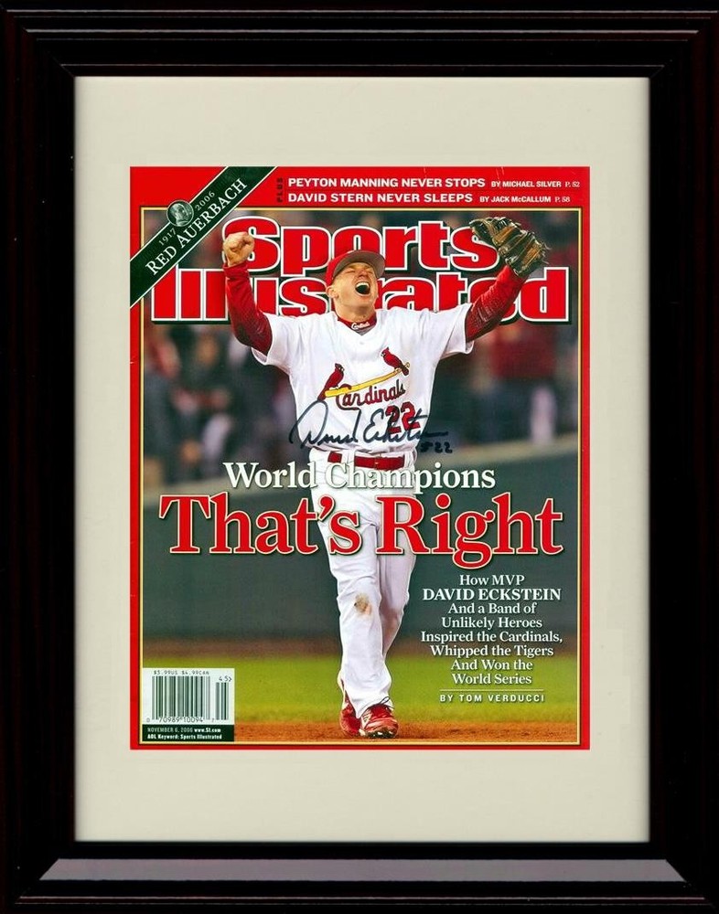 David Eckstein Framed 8×10 Print – California Angels – 10/6/2006 SI
