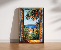 Henri Matisse Open Window Poster Fauvism Mediterranean Coastal Wall Art
