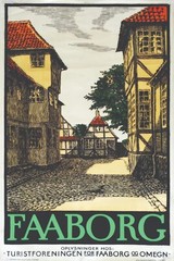 FAABORG DENMARK VINTAGE STYLE PRINT/POSTER SATIN PHOTO PAPER T384