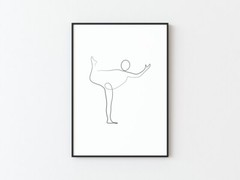 Dancer Pose Meditation Yoga Sport Poster Premium Quality Choose your Size