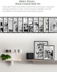 Small Premium Natural Black OAK Wood 8x10in Audrey Hepburn Trendy Framed Wall…