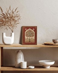 Vintage Framed Wall Art Persian Canvas Art Omegranate Tree Pictures Wall Deco…