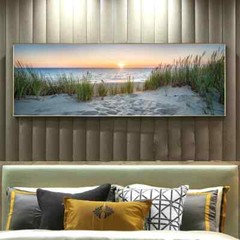 Sea Sunset Landscape Canvas Painting Poster Living Room Home Decor