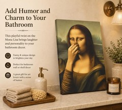 Amusing Mona Lisa Poster – Classical Painting for Bathroom