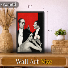 W.T. Benda Art Deco Society Scene Poster Framed 11×17 Vintage Wall Art Deco
