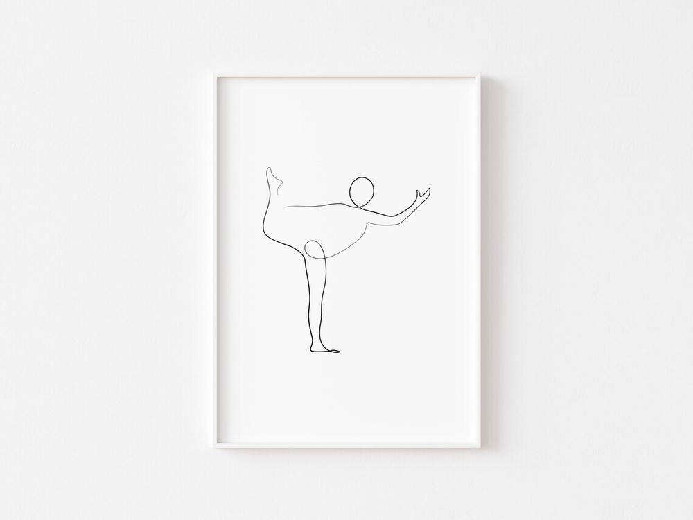 Dancer Pose Meditation Yoga Sport Poster Premium Quality Choose your Size