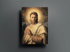 Obi-Wan Space Jesus Inspired by Hofmann’s Jesus Oil Painting Style Poster/Canvas