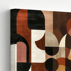 3 Pieces Abstract Silhouette Earth Tones Large Wall Art for Living Set Of 3