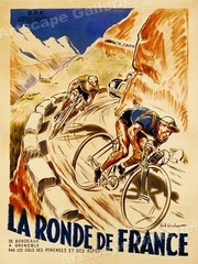 1928 «La Ronde de France» Tour de France Vintage Style Bicycle Poster – 20×28