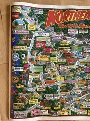 Vintage Northeast Minneapolis Minnesota MN Map Poster 1986-87 Business Store